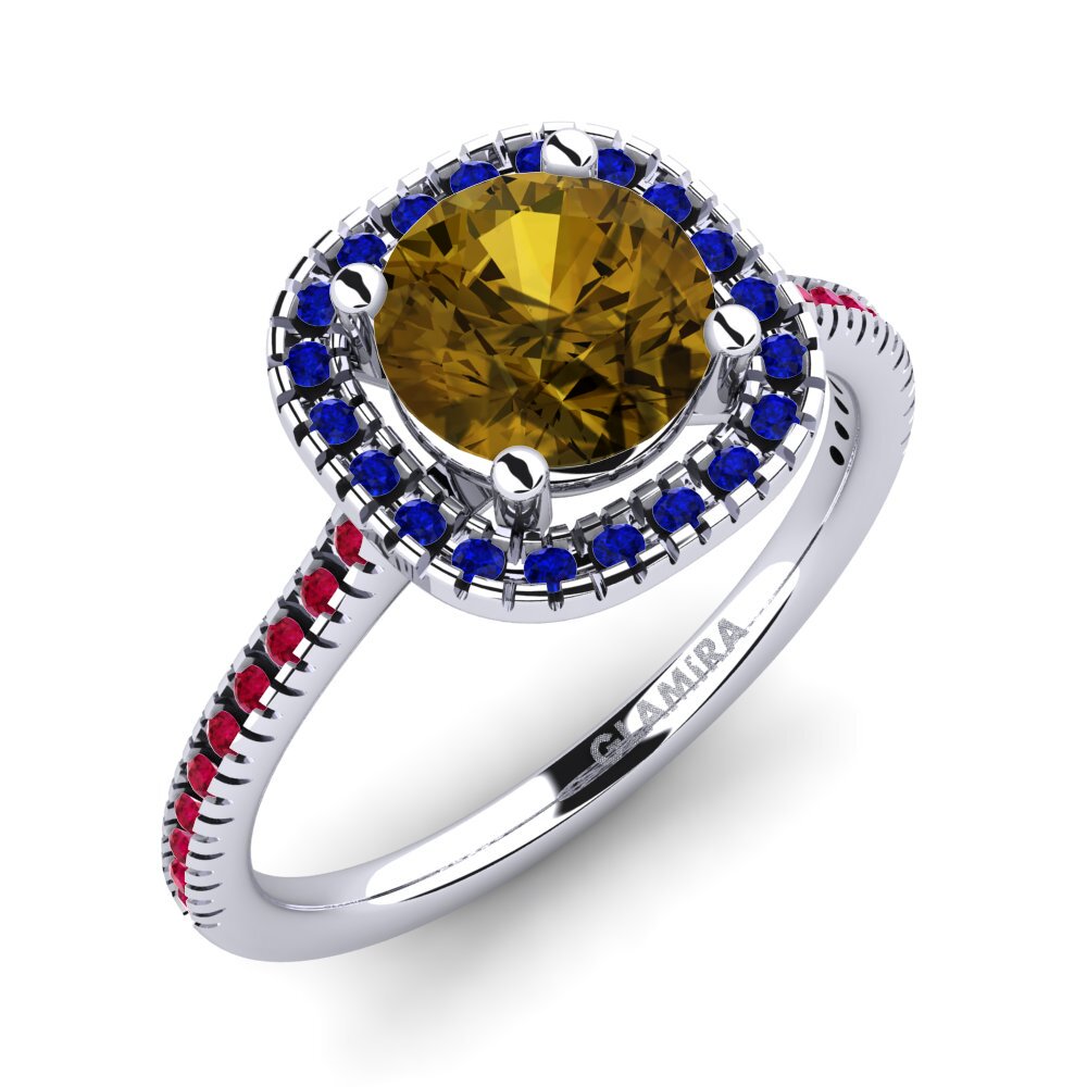 Brown Zircon Engagement Ring Nillson