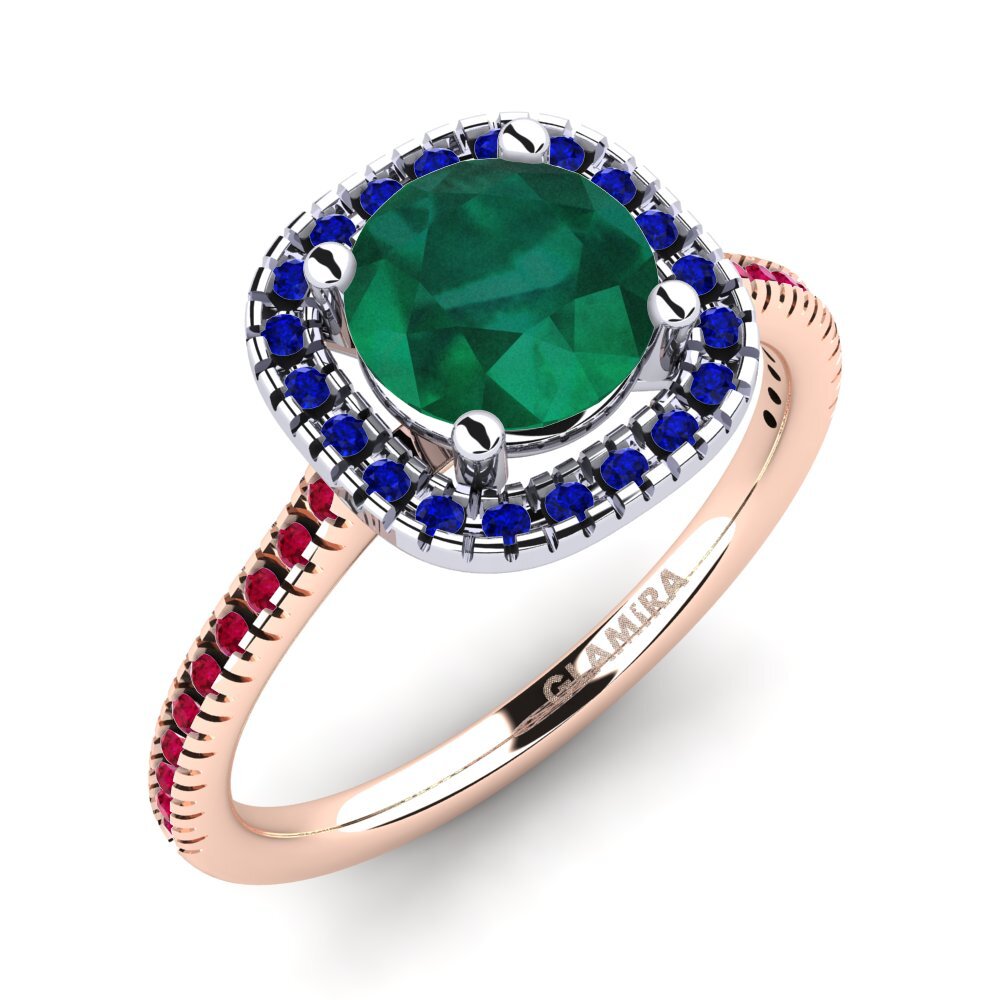 18ct Rose & White Gold Engagement Ring Nillson