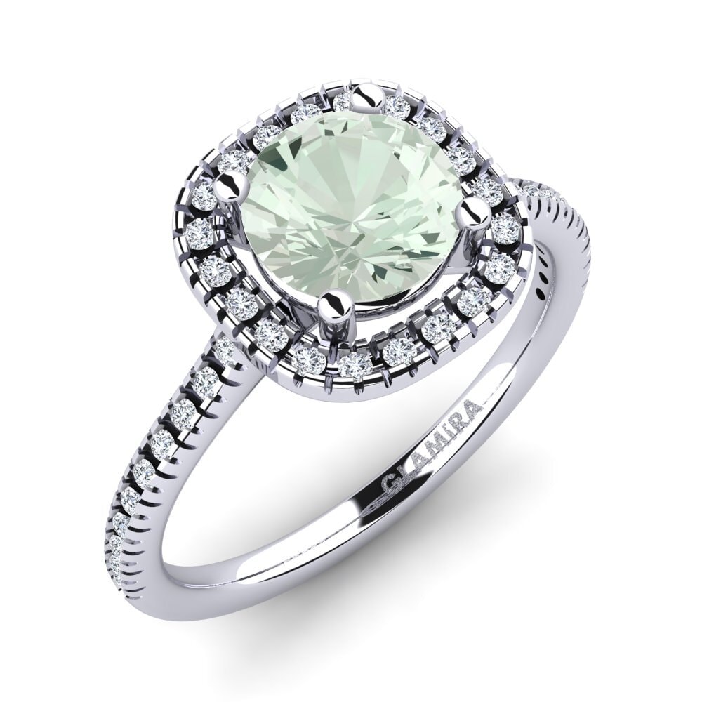 Green Amethyst Engagement Ring Nillson