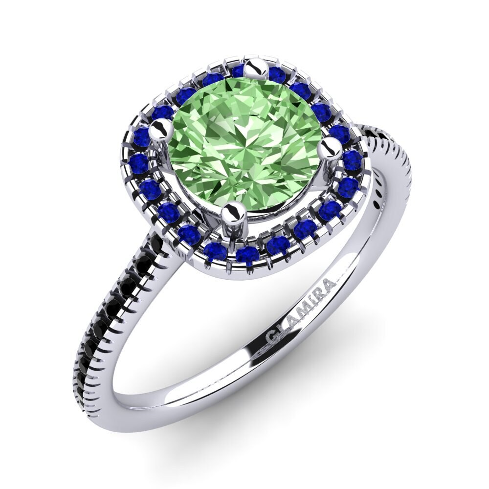 Green Diamond Engagement Ring Nillson