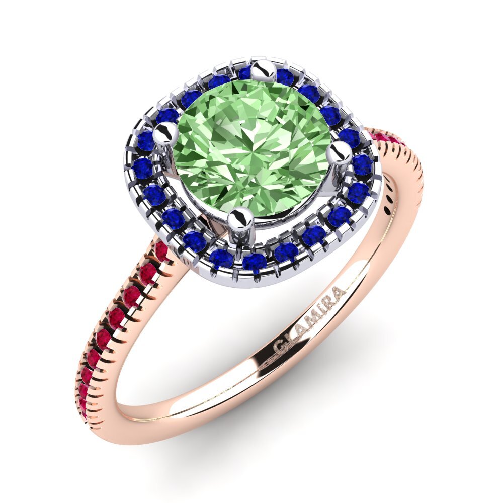 18K Rose & White Gold Engagement Ring Nillson