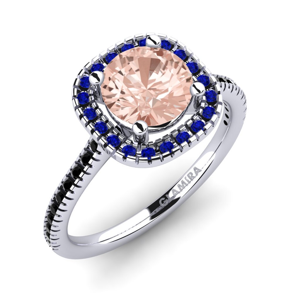 14ct White Gold Morganite Engagement Ring Nillson