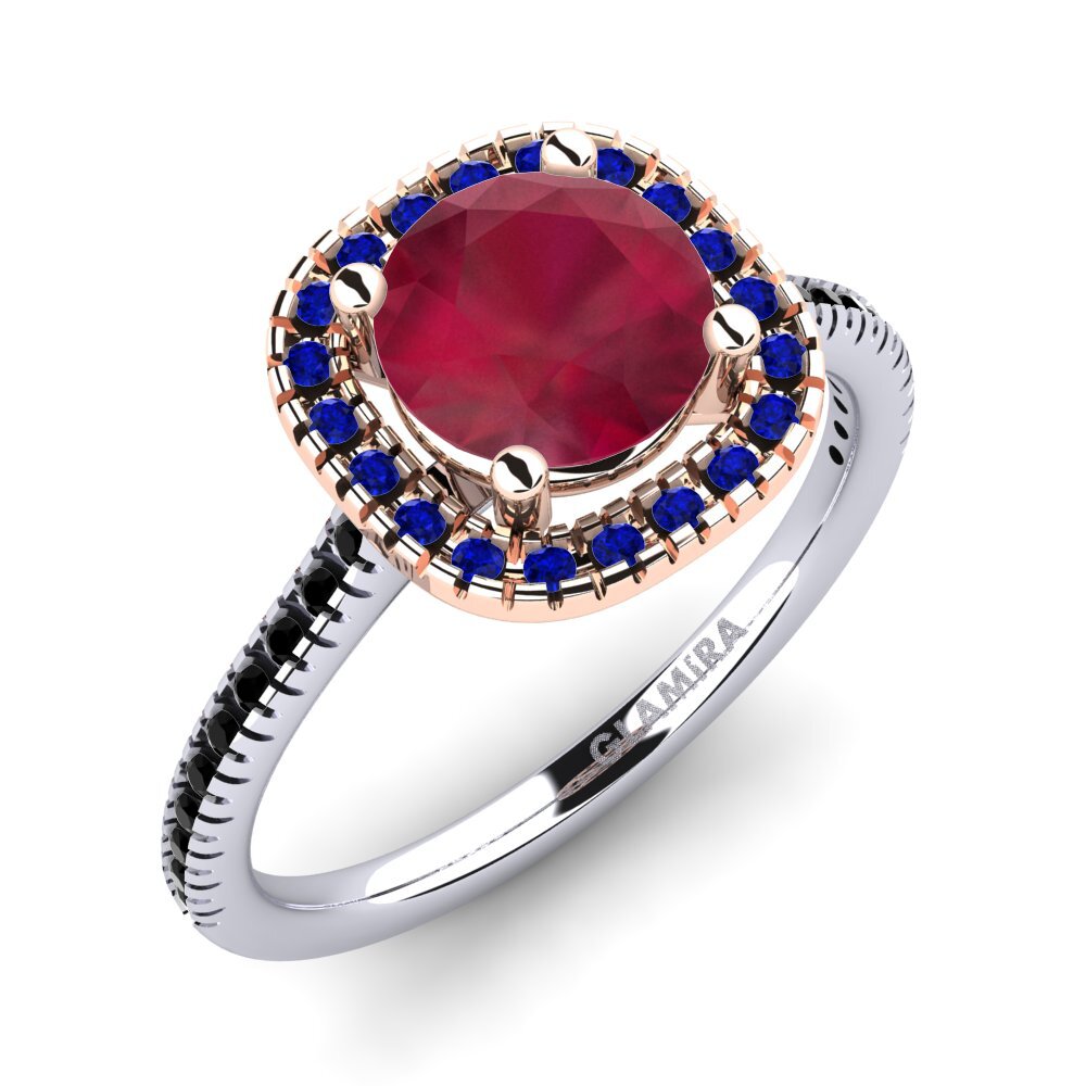 14ct White / Rose Gold Engagement Ring Nillson