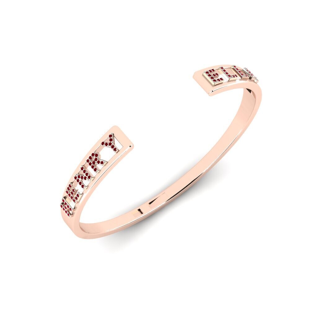 585 Emas Ros ruby-zirconia Gelang Lelaki Nimenta