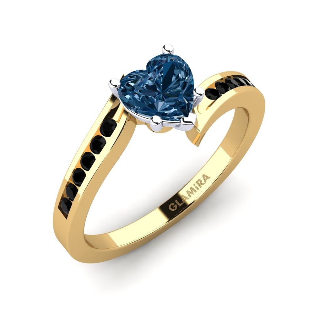 18k Oro Amarillo & Blanco Anillo de Mujer Nina