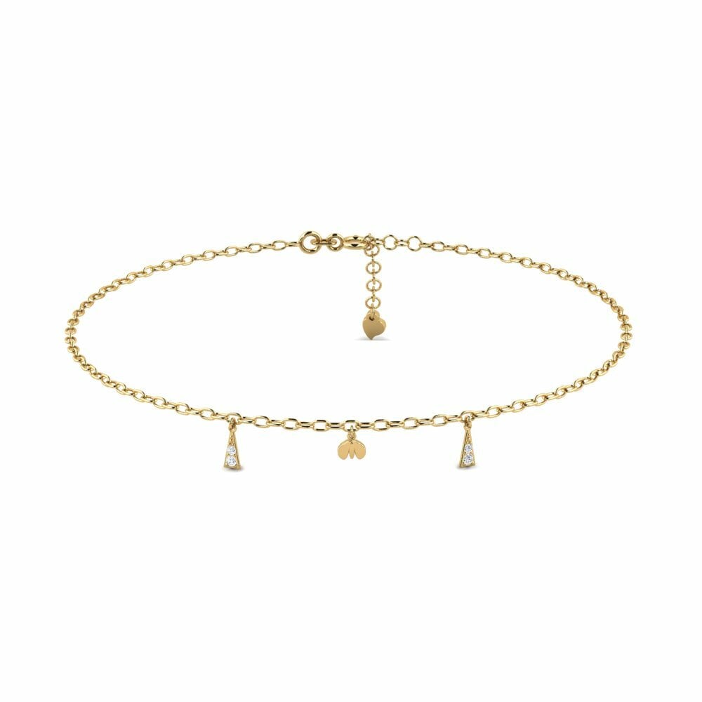 Or Jaune 18k Chaîne cheville femme Niscan