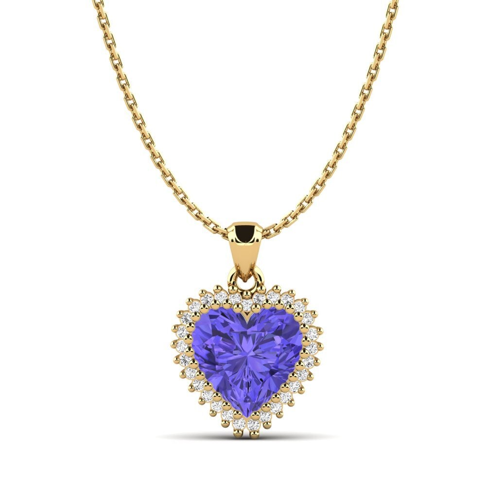 Gelbgold 585 Tansanit Damen anhänger Nishelle