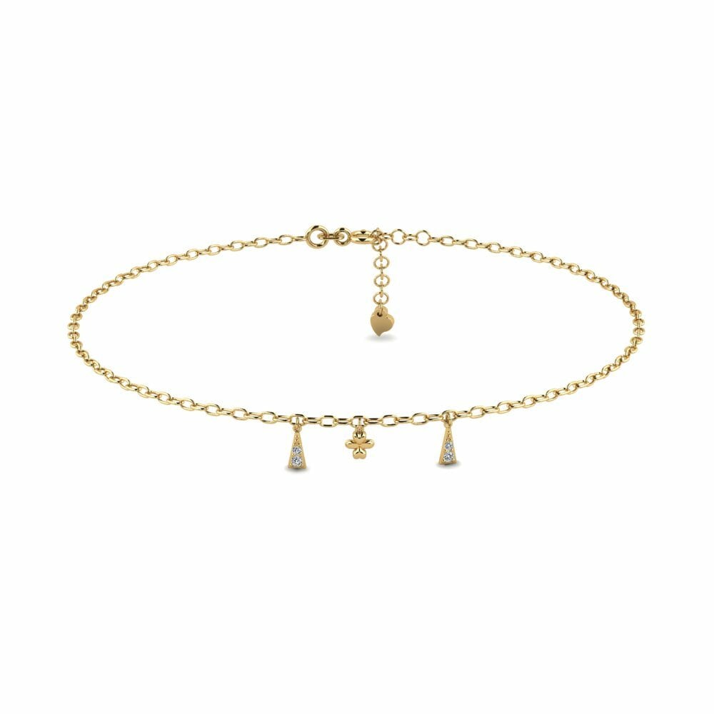 Or Jaune 18k Chaîne cheville femme Nissay