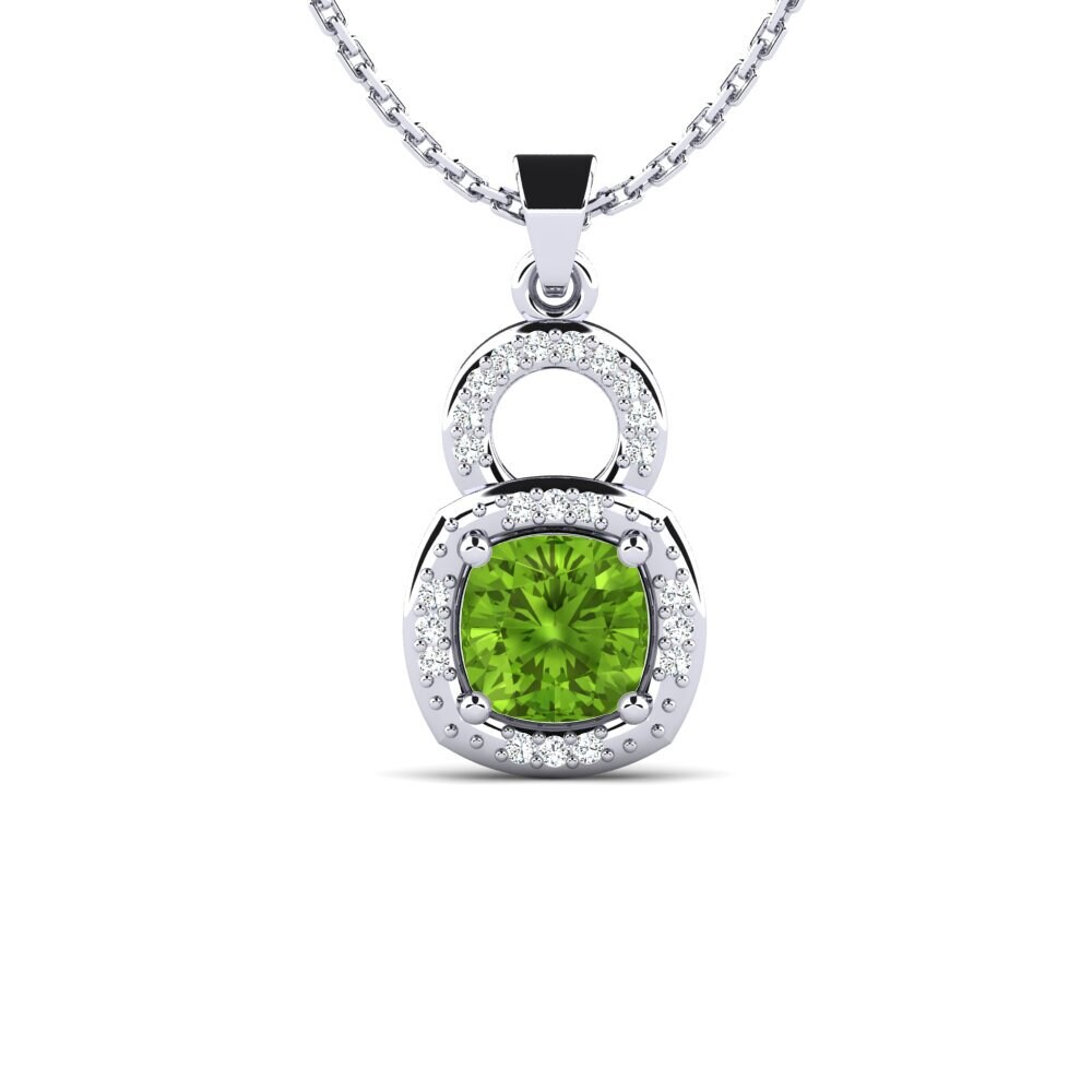 Cushion Peridot Women's Pendant Niyasia