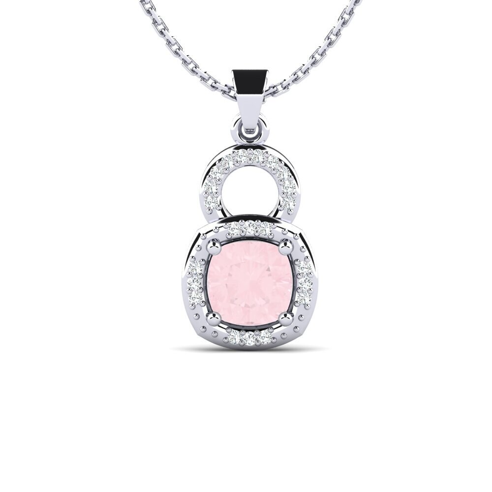 Cushion Rose Quartz Women's Pendant Niyasia