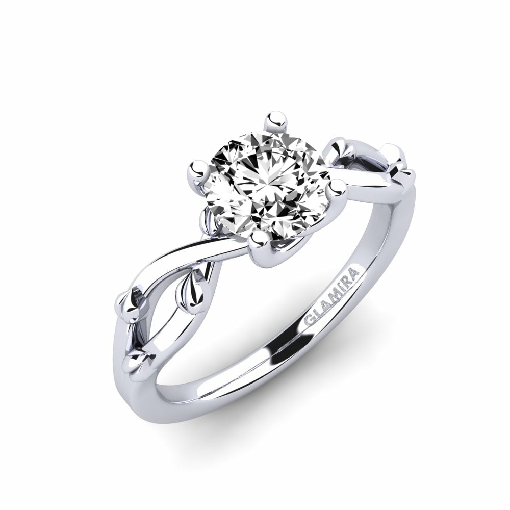 950 Platinum Engagement Ring Alabate 1.0 crt
