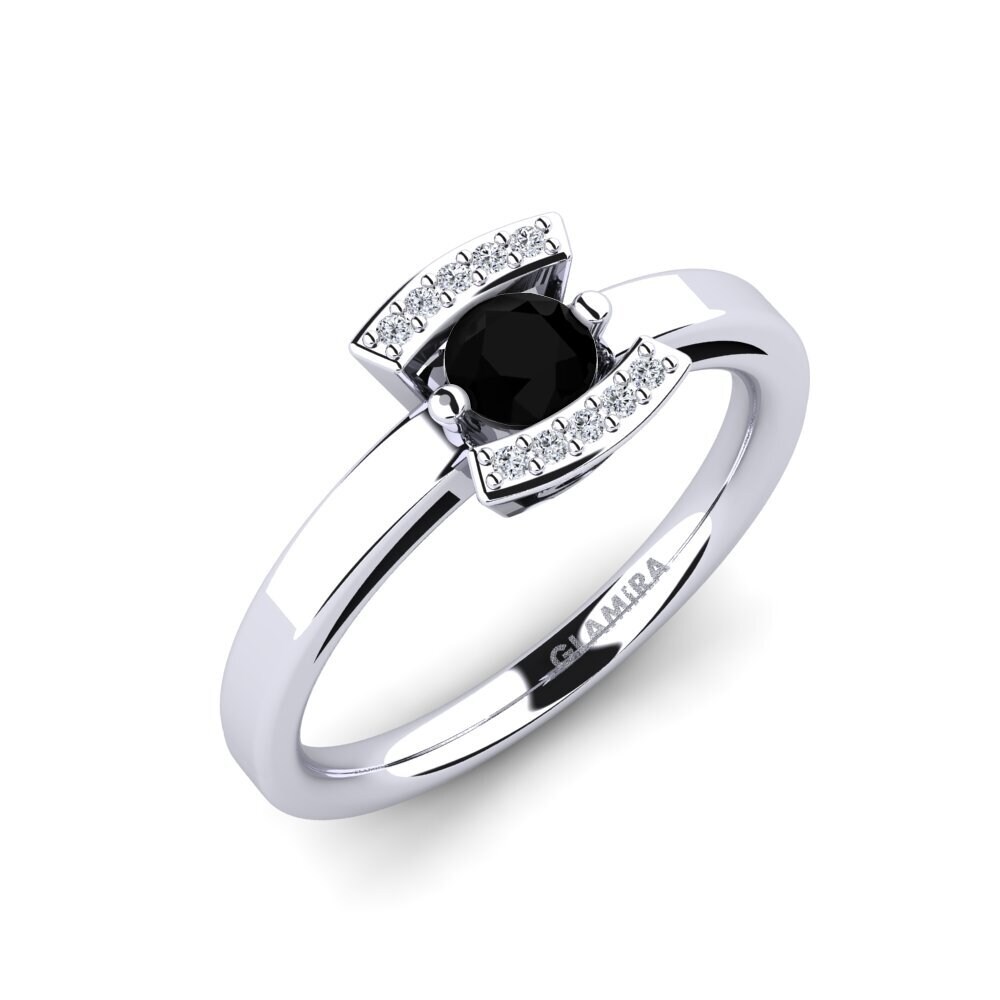 Black Onyx Engagement Ring Allecra
