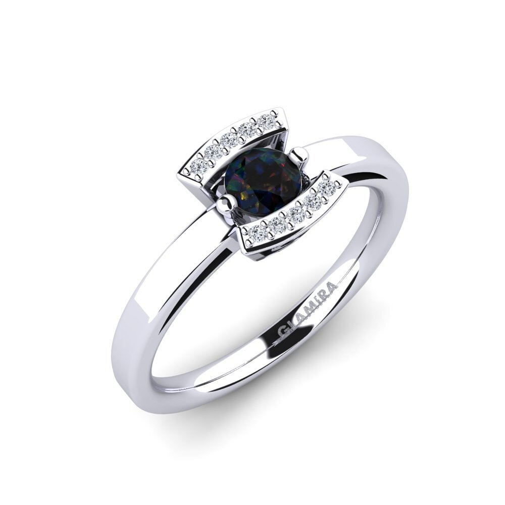 Black Opal Engagement Ring Allecra