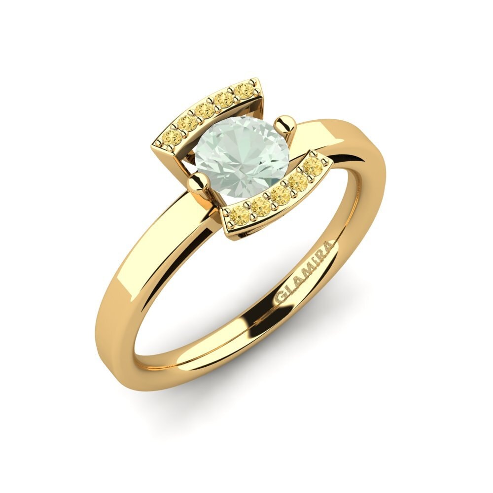 Amatista verde Anillo de compromiso Allecra 0.5 crt