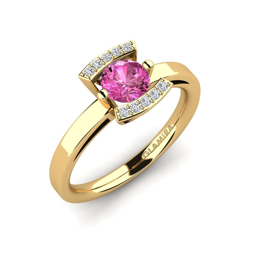 Pink Topaz Engagement Ring Allecra 0.5 crt