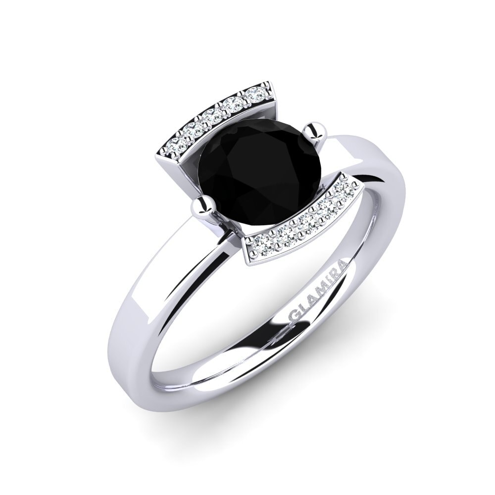 Black Onyx Engagement Ring Allecra 1.0 crt