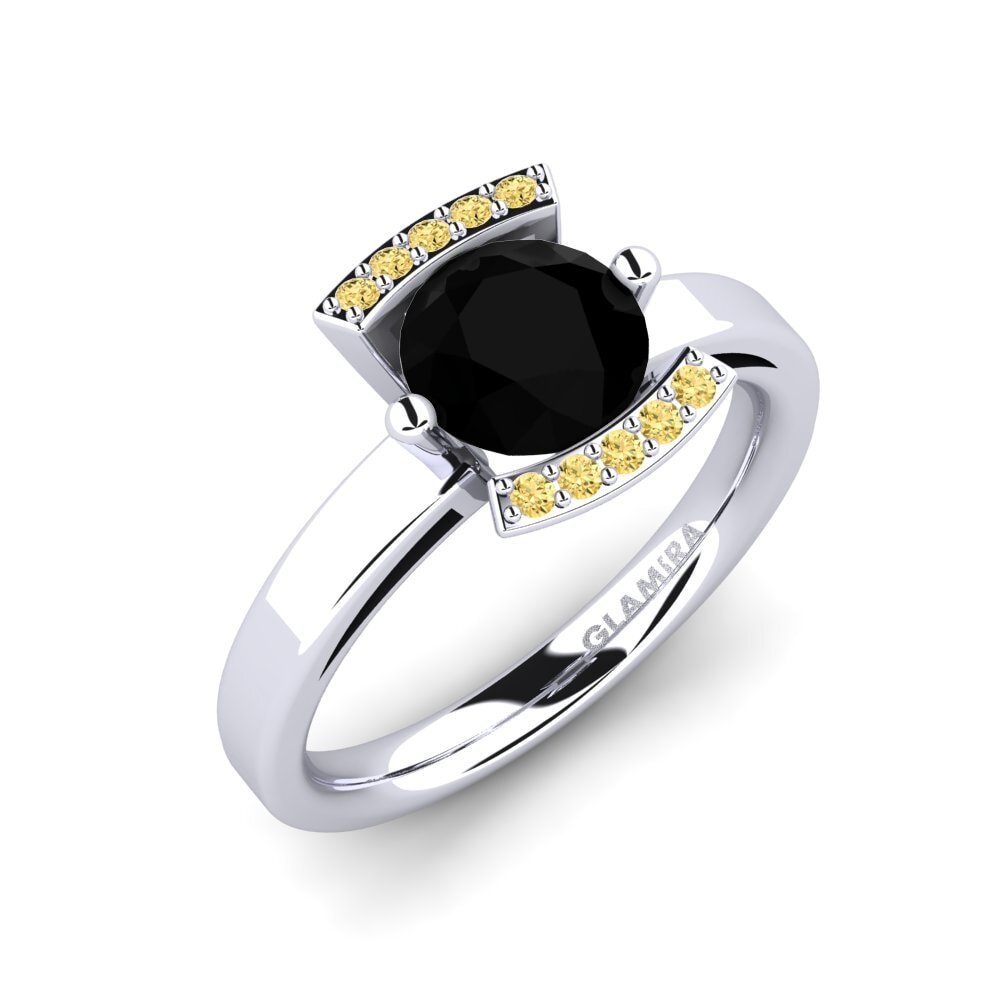 Black Sapphire Engagement Ring Allecra 1.0 crt