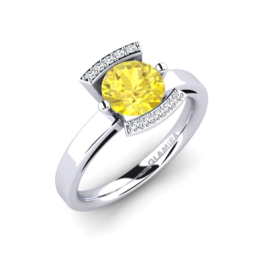 Yellow Sapphire Engagement Ring Allecra 1.0 crt