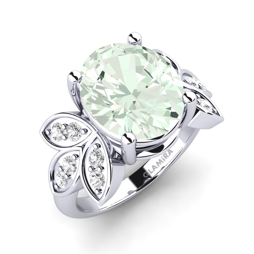 Green Amethyst Ring Aretha