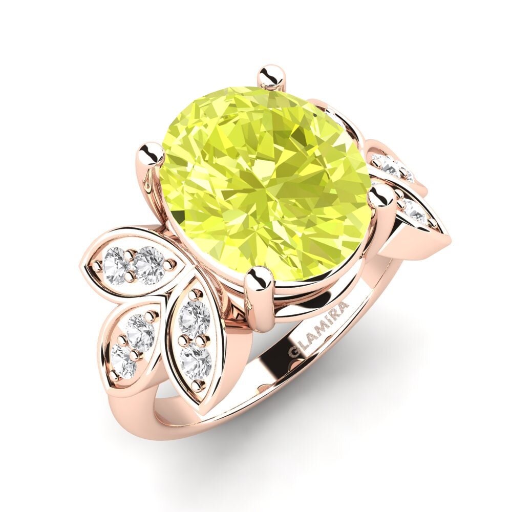 9K Rose Gold Ring Aretha