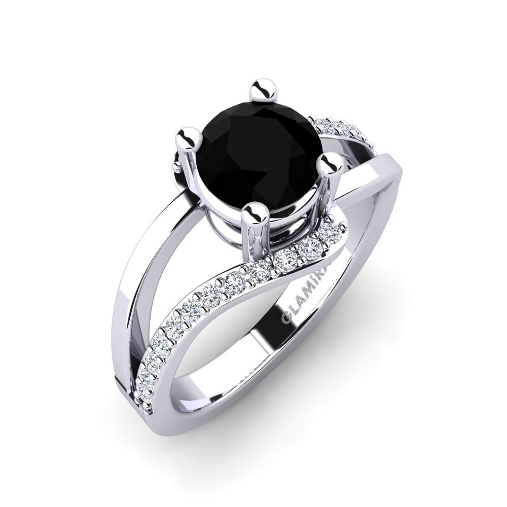 Black Diamond Engagement Ring Bernarda 1.0 crt