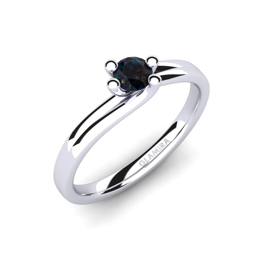 Black Opal Engagement Ring Bridal Dream