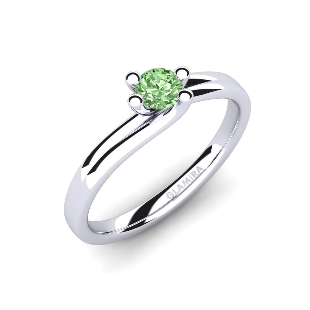 Green Diamond Engagement Ring Bridal Dream