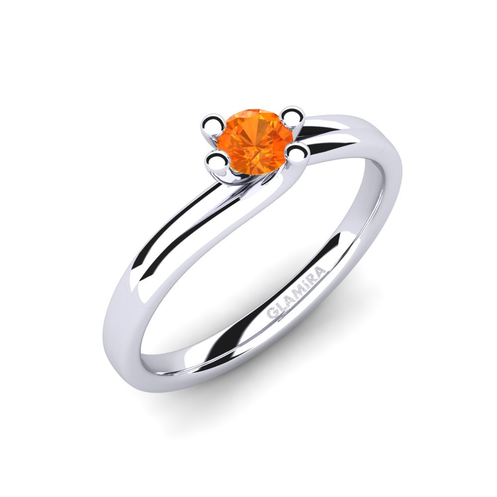 Orange Sapphire Engagement Ring Bridal Dream