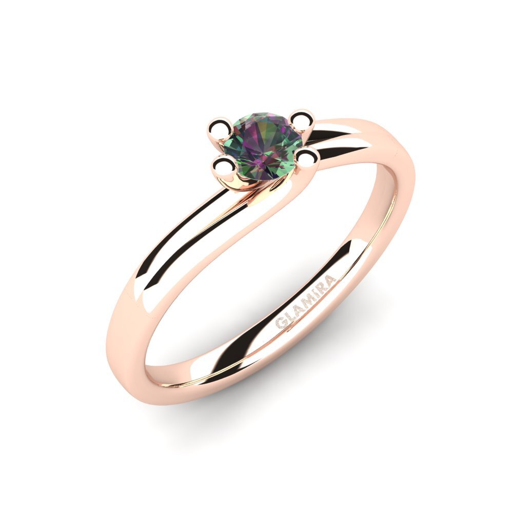 Rotgold 585 Mystic Topas Verlobungsring Bridal Dream