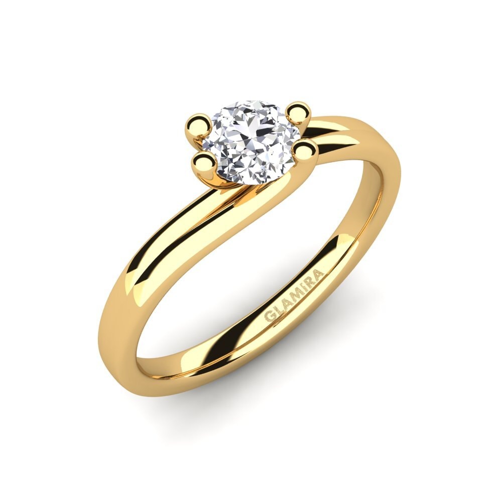 14k Oro Amarillo Anillo de compromiso Bridal Dream 0.5crt