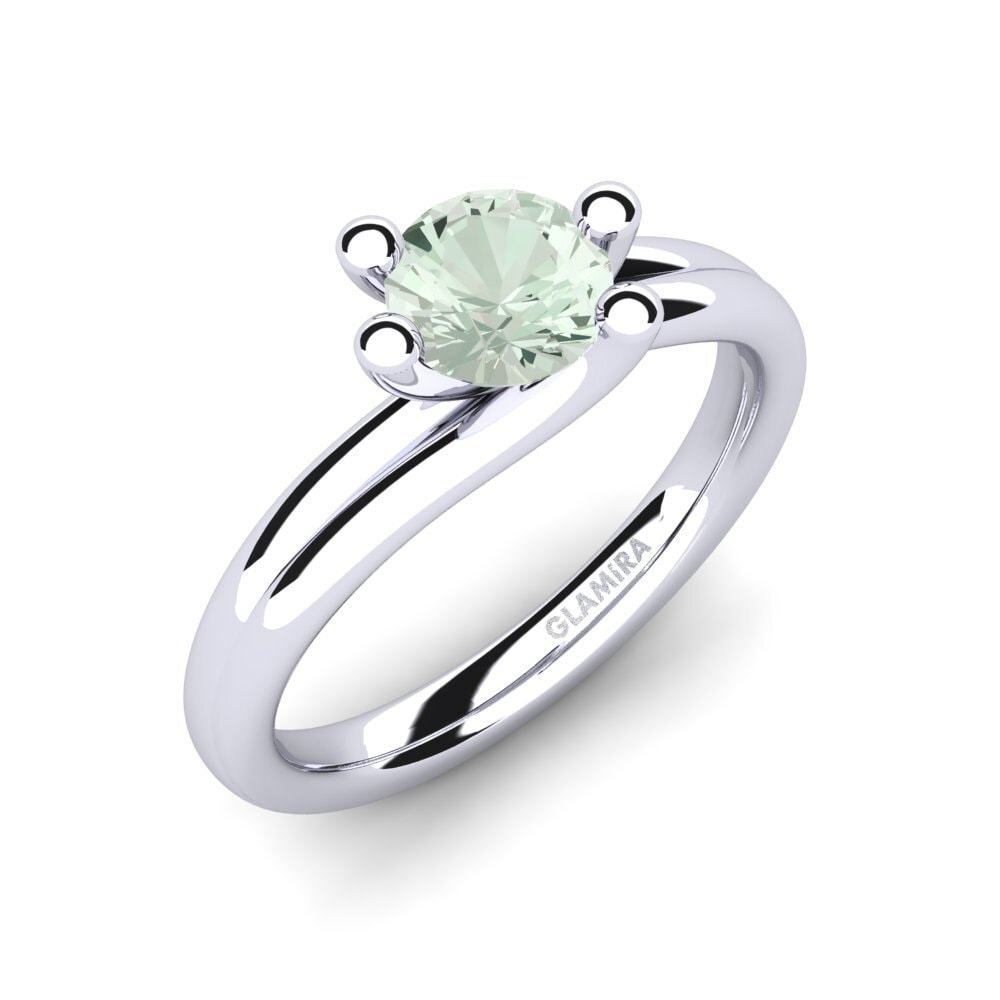 Green Amethyst Engagement Ring Bridal Dream 0.8 crt