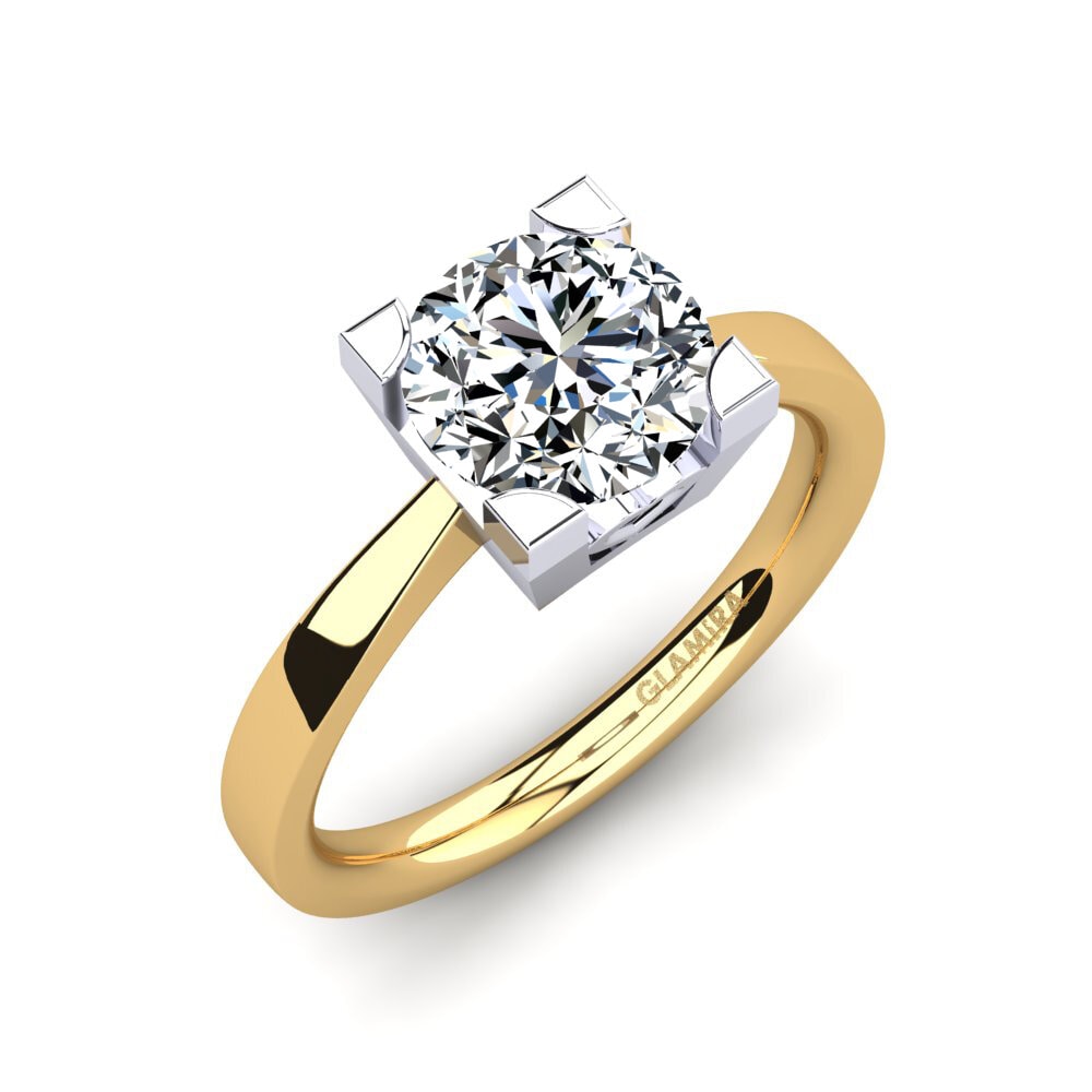 14ct Yellow / White Gold Engagement Ring Calmar 1.6 crt