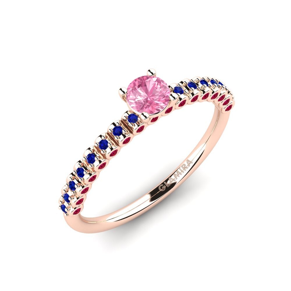 9K Rose Gold Engagement Ring Cannoli