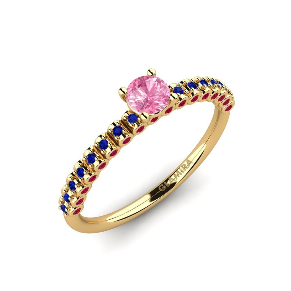 18k Yellow Gold Engagement Ring Cannoli