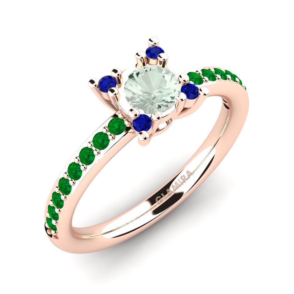 9K Rose Gold Engagement Ring Eglontina