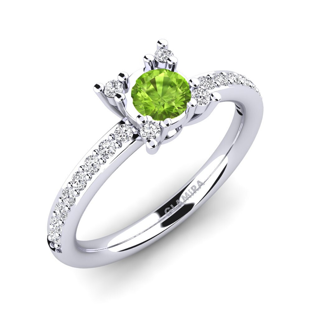 Peridot Engagement Ring Eglontina