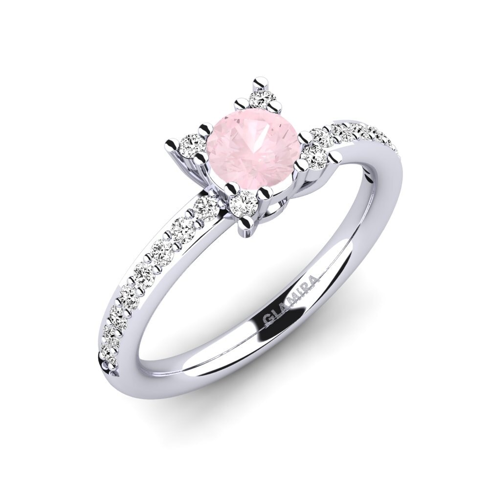 Rose Quartz Engagement Ring Eglontina