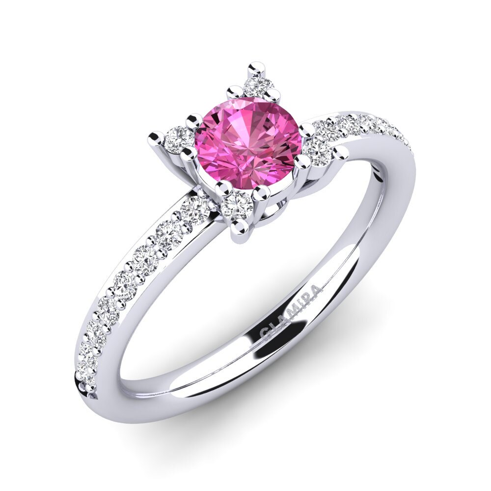 Pink Topaz Engagement Ring Eglontina