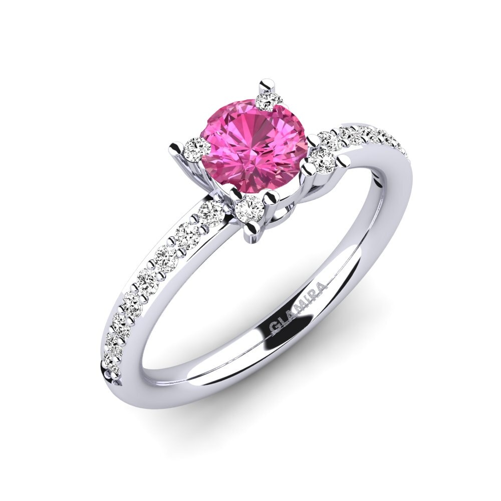 Pink Topaz Engagement Ring Eglontina