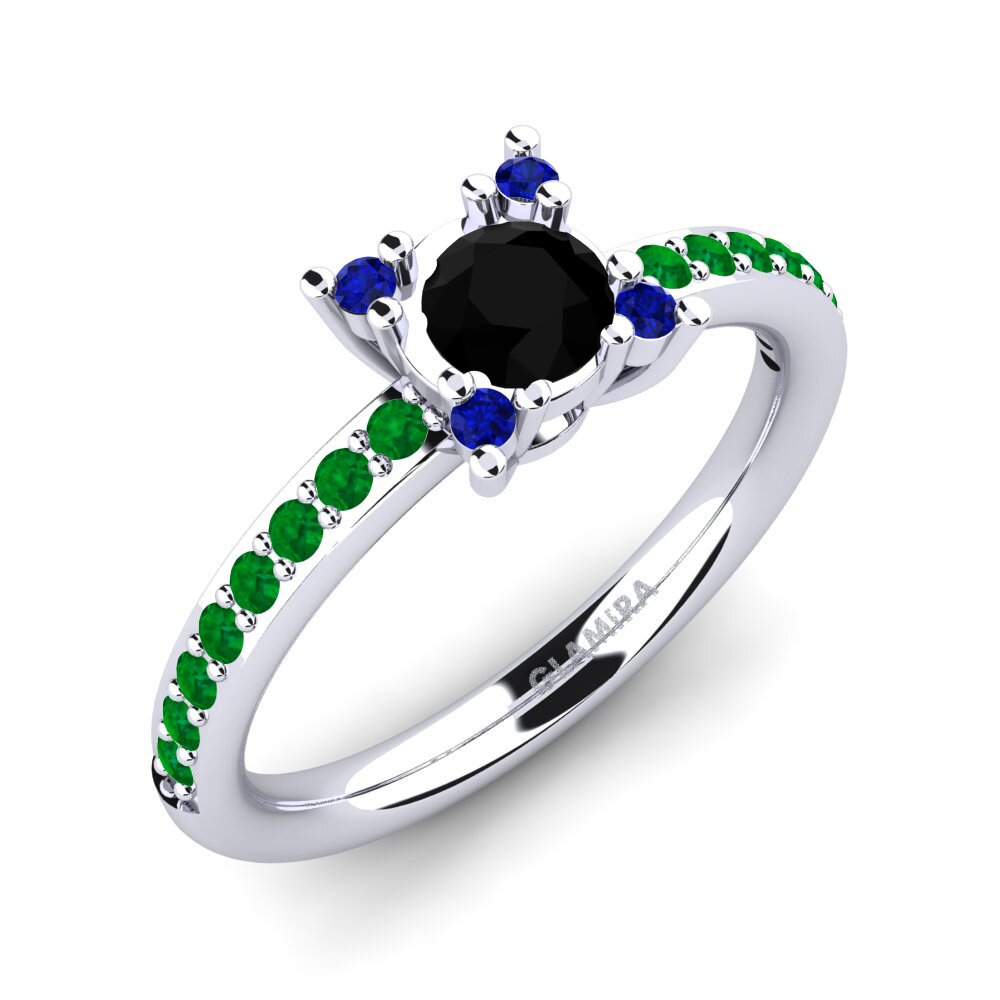 Schwarzer Diamant Verlobungsring Eglontina