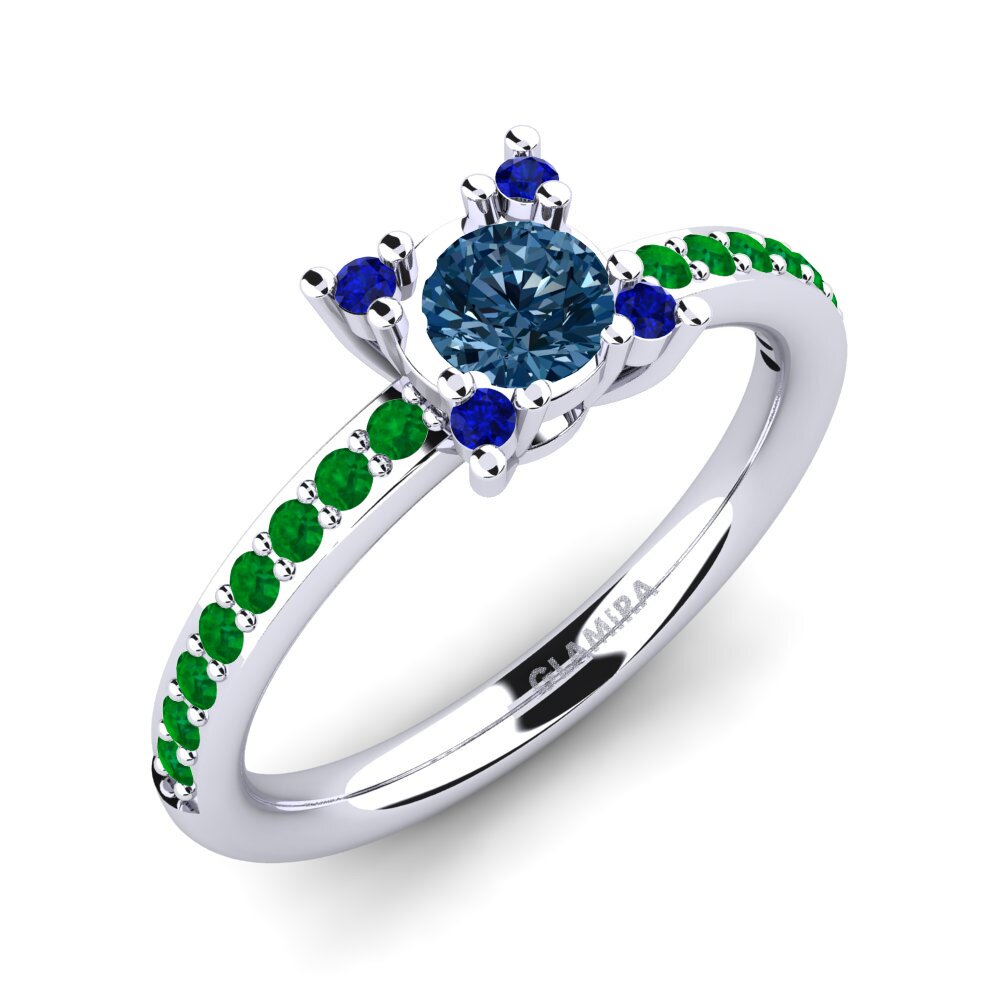 Blue Diamond Engagement Ring Eglontina