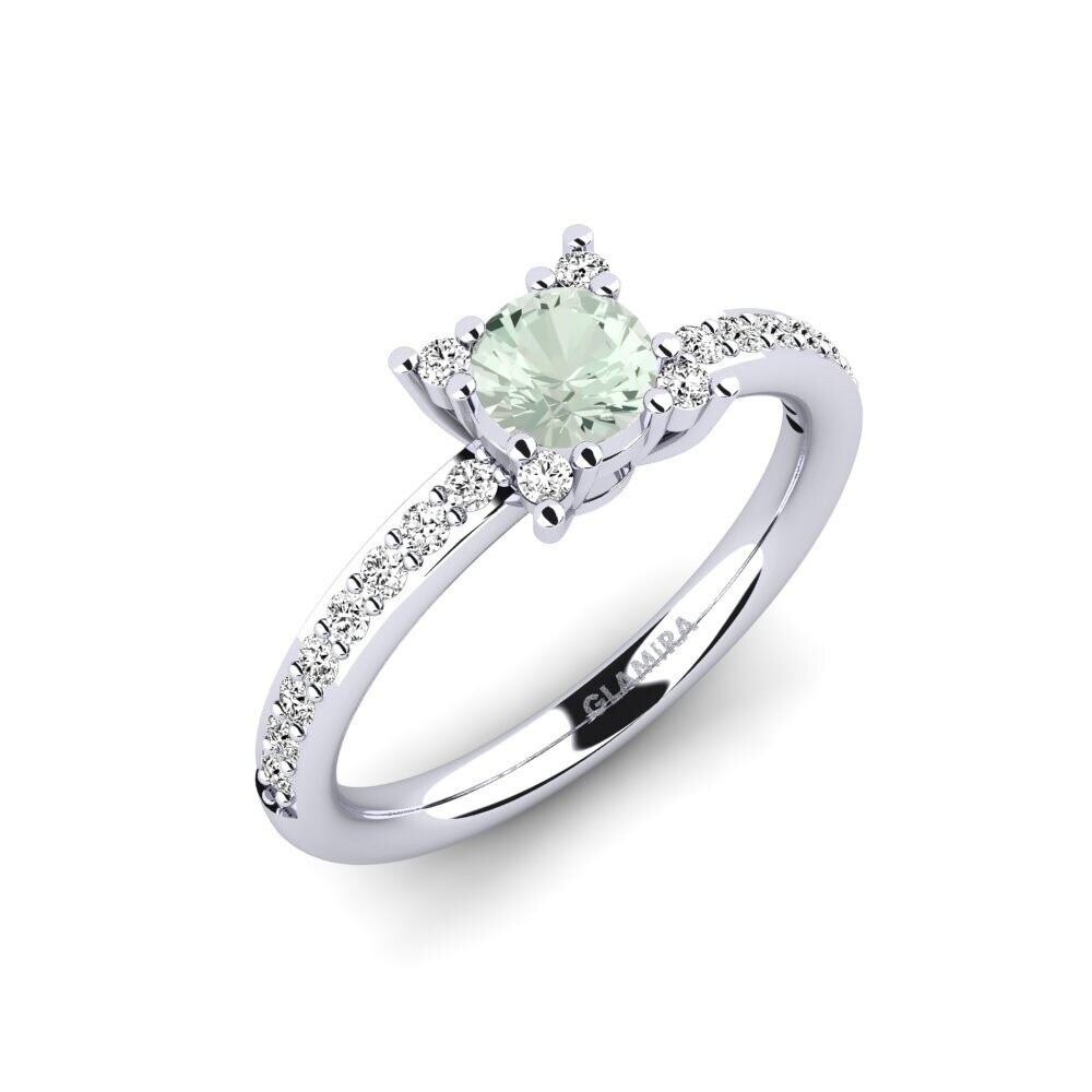 Amatista verde Anillo de compromiso Eglontina