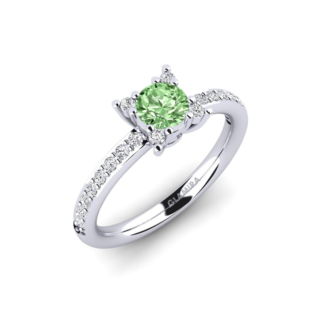 Diamante Verde Anillo de compromiso Eglontina