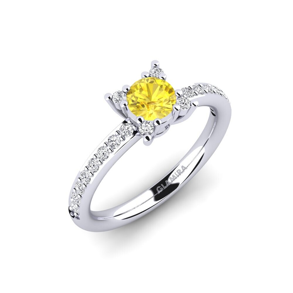 Zafiro amarillo Anillo de compromiso Eglontina