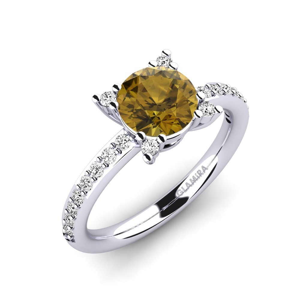 Brown Zircon Engagement Ring Eglontina 1.25 crt