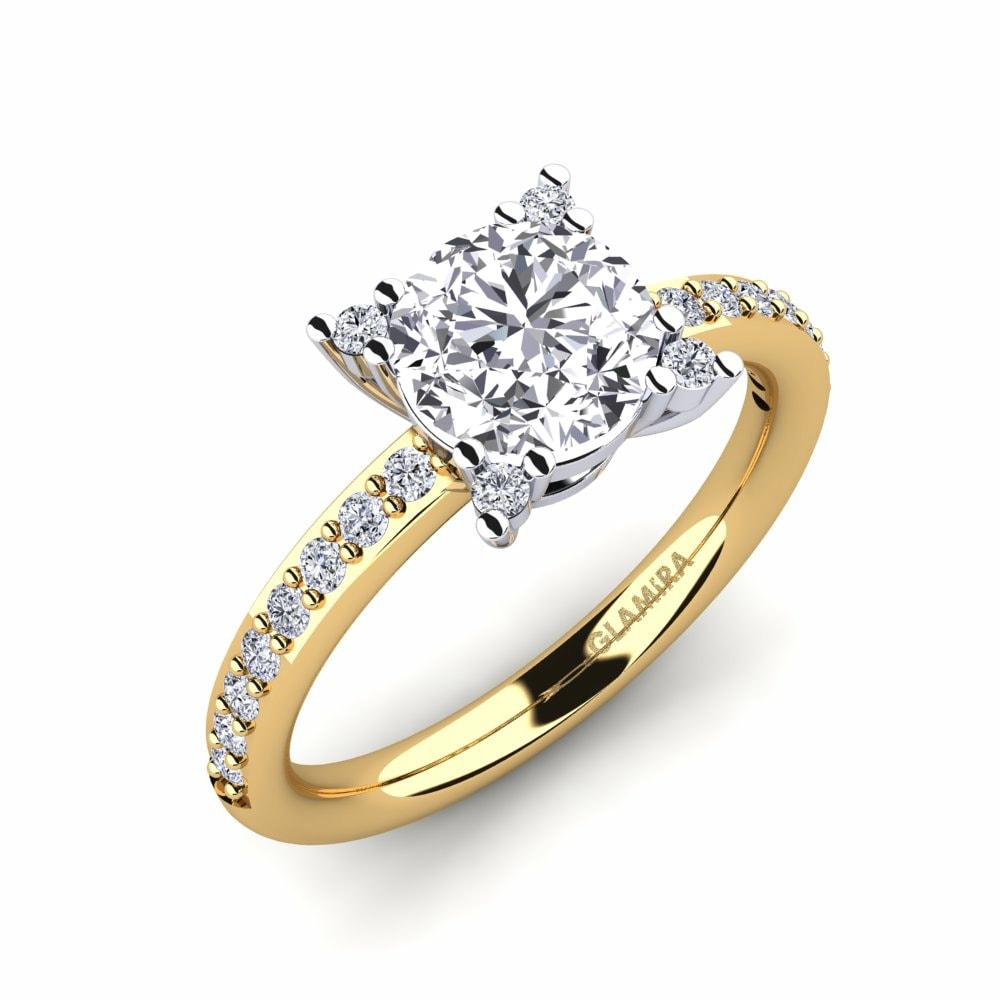 18k Yellow & White Gold Engagement Ring Eglontina 1.25 crt