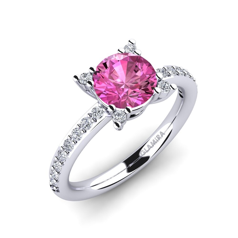 Pink Topaz Engagement Ring Eglontina 1.25 crt