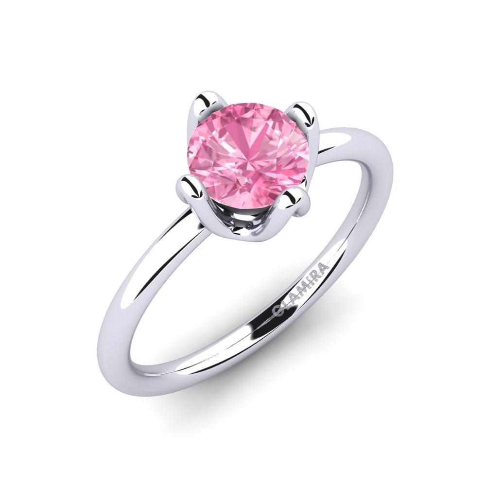 9ct White Gold Pink Sapphire Engagement Ring Loredana 1.0 crt