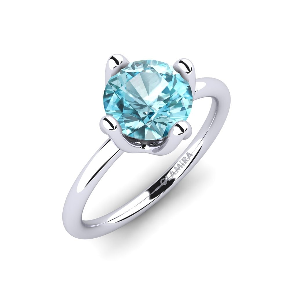 Blue Zircon Engagement Ring Loredana 2.0 crt