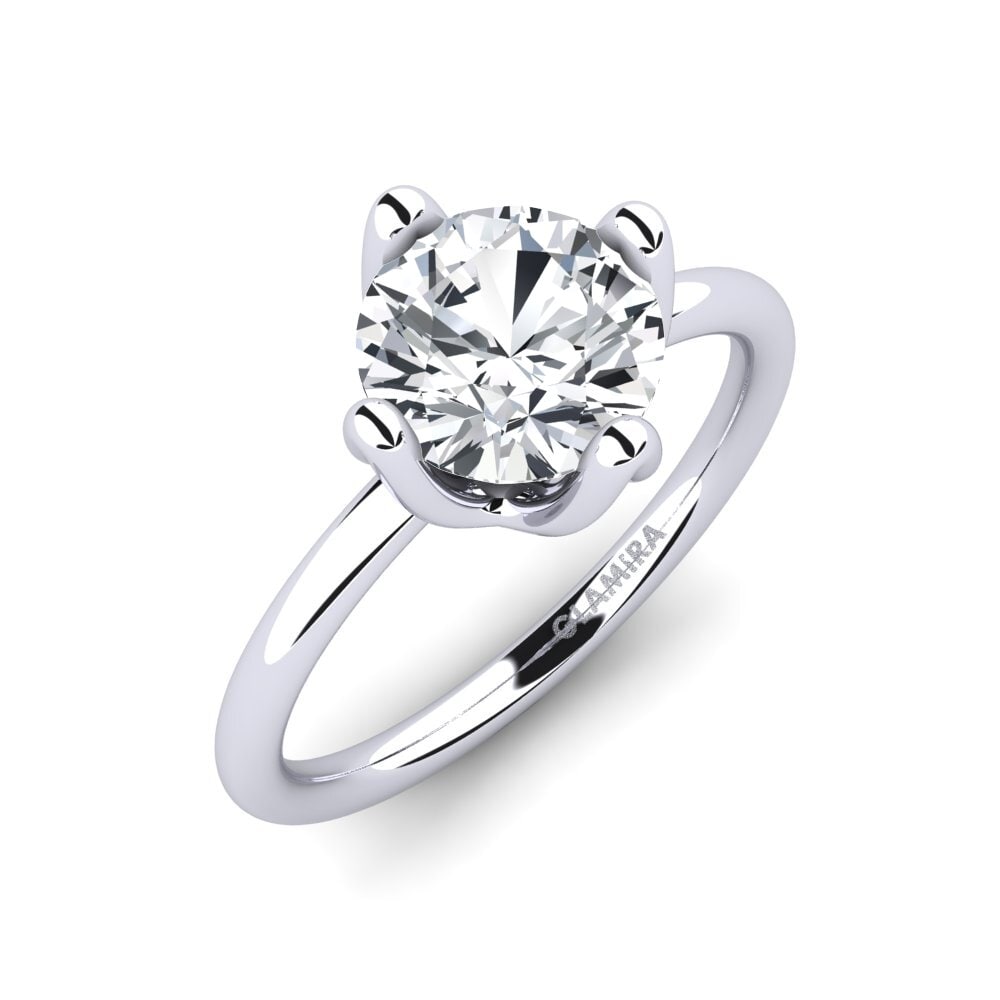 White Zircon Engagement Ring Loredana 2.0 crt